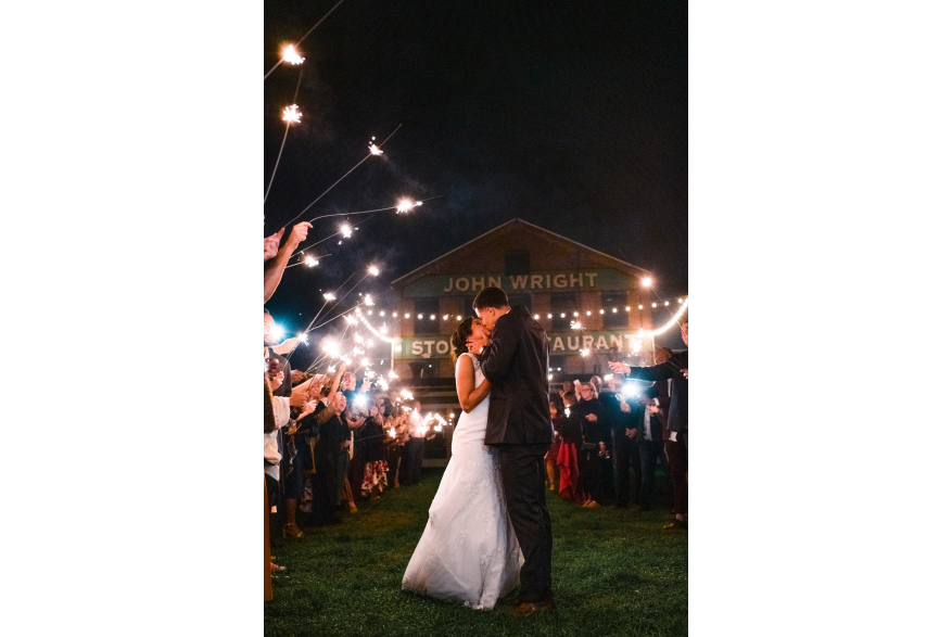 a beautiful wedding at the John Wright Restaurant