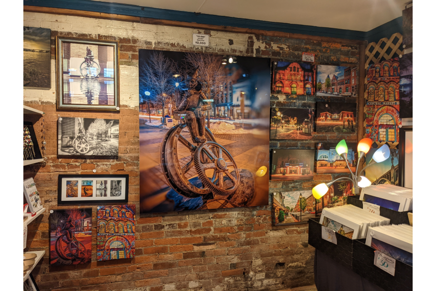 Art hanging at Inspired Imagez