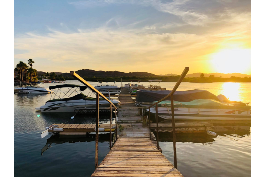 Fisher's Landing Dock at Sunset