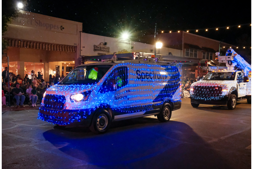 Winner of Best Vehicle Spectrum driving in a company van and a service vehicle fitted with Christmas Lights