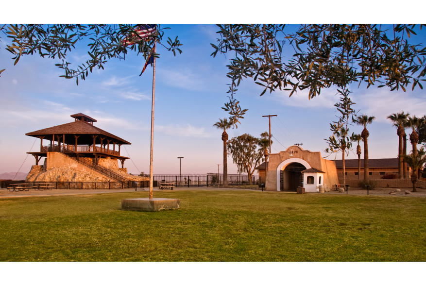 YTP guard tower and sally port from lawn