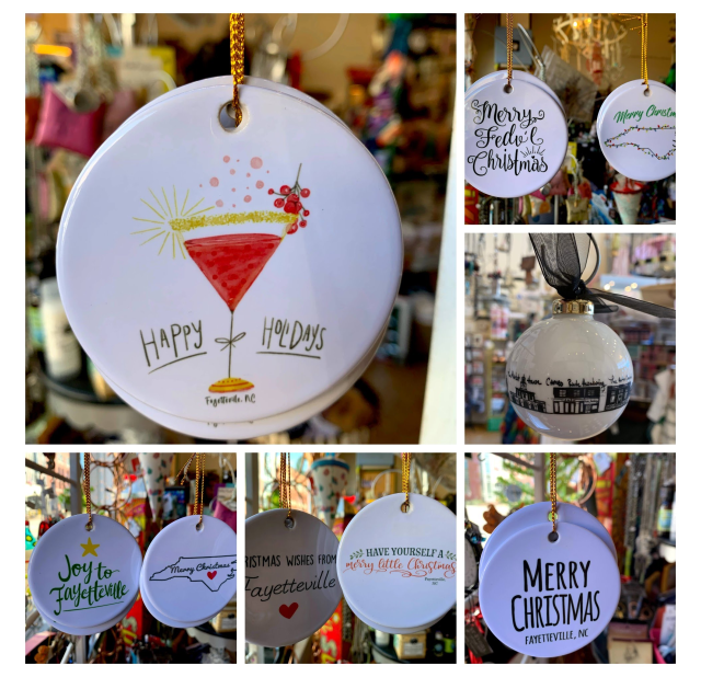 Assorted Fayetteville Ornaments