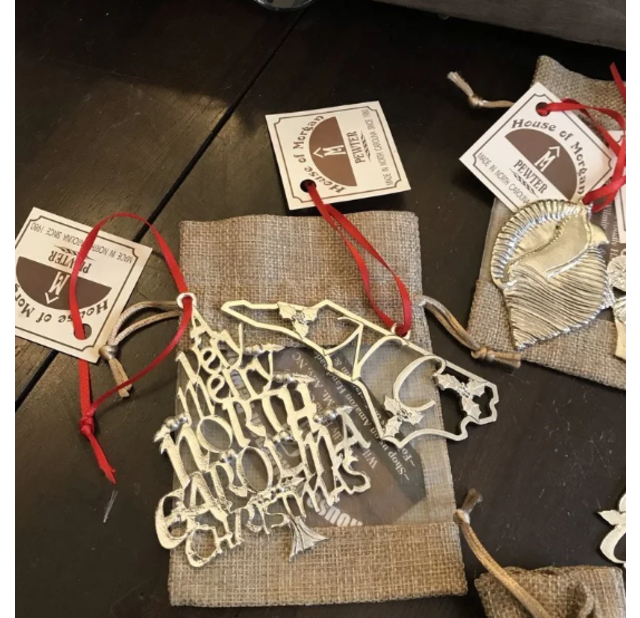 Cursive Pewter Ornament