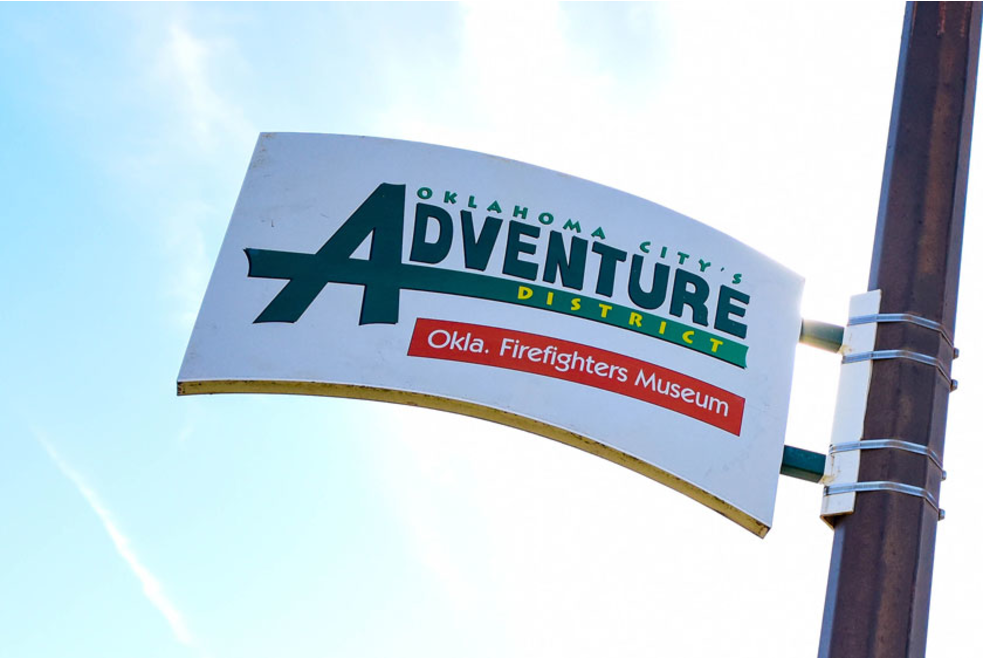 Adventure District Sign