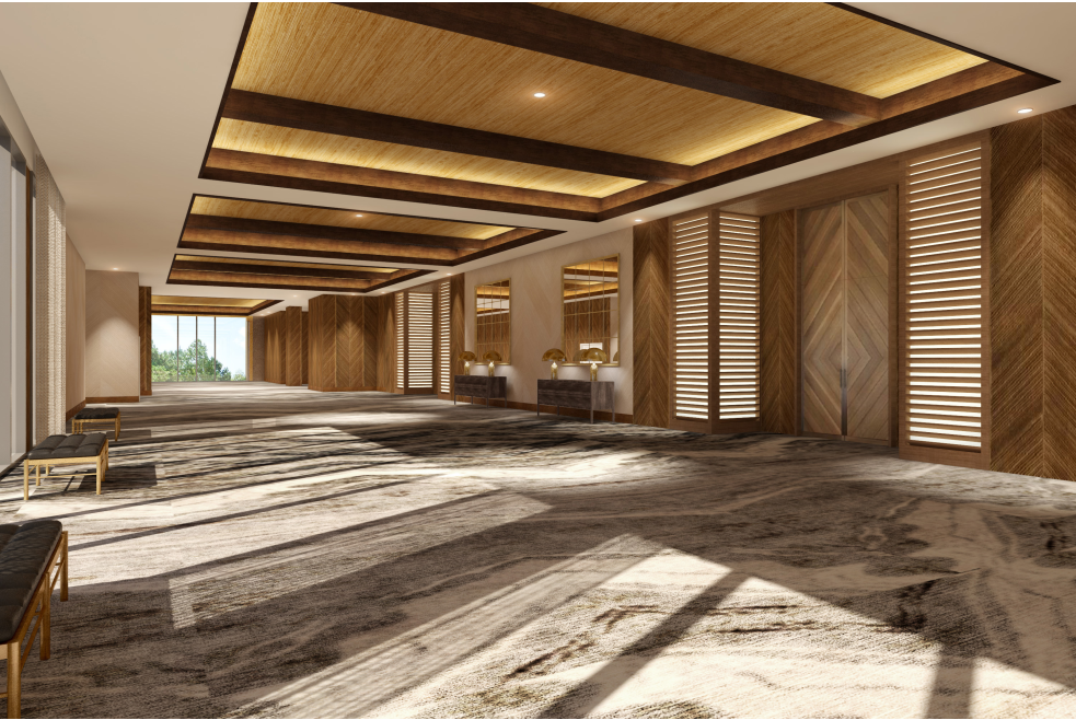 Rendering of Omni Hotel pre-function space