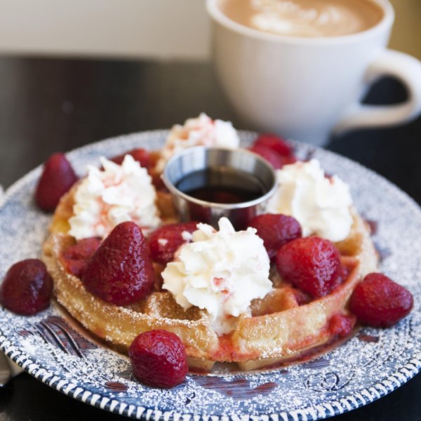 Waffles at Indie Coffee