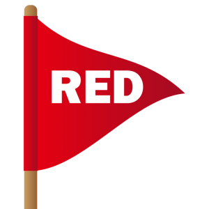 2025 Image of a Red Flag indicating Clear Creek Status Closed for Swimming and Tubing.
