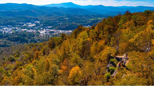 View of Boone NC from Howard Knob