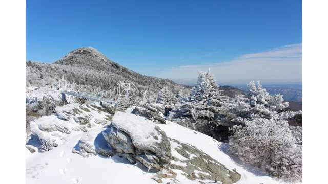 Grandfather Mountain Staff Clears Snow and Ice