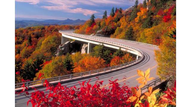 Linn Cove Viaduct in Fall | Blue Ridge Parkway MP 304