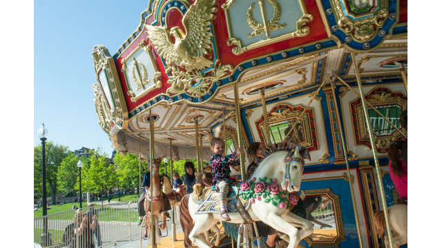 The carousel at the Frog Pond in the Boston Common