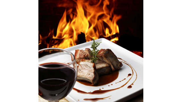 Dining - fire - wine - entree
