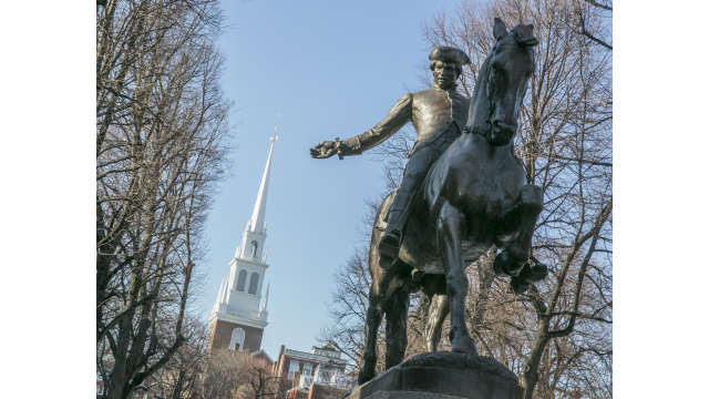 Paul Revere Statue and Old North Church