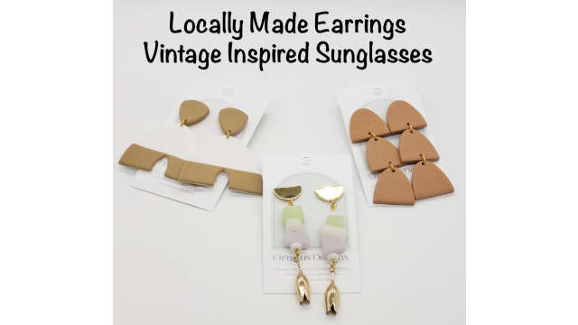 Vintage Inspired Sunglasses and Locally Made Earrings