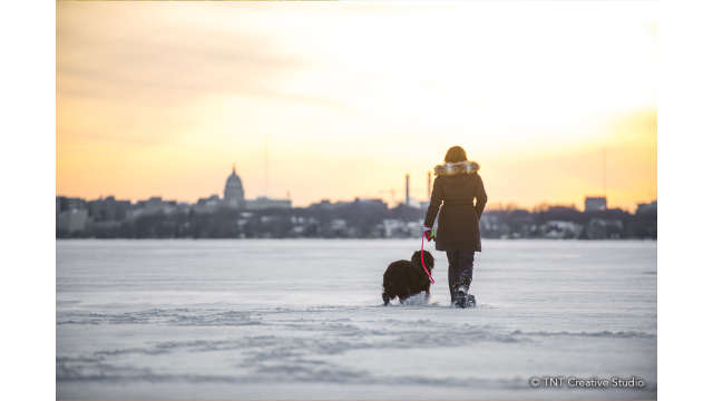 Walking on Lake Monona