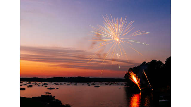 Fireworks on Lake Sinclair