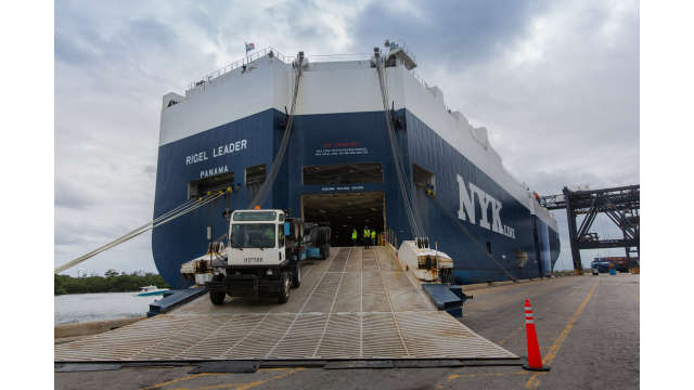 Image of NYK Line Rigel Leader at dock.