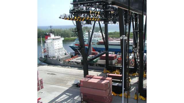 View from a gantry crane