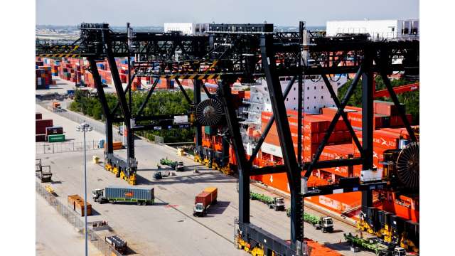 Busy cargo port