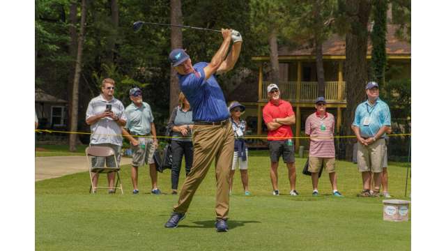 Man golfing at the Insperity Invitational in The Woodlands, Texas
