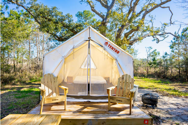 Tentrr camping at Buccaneer State Park