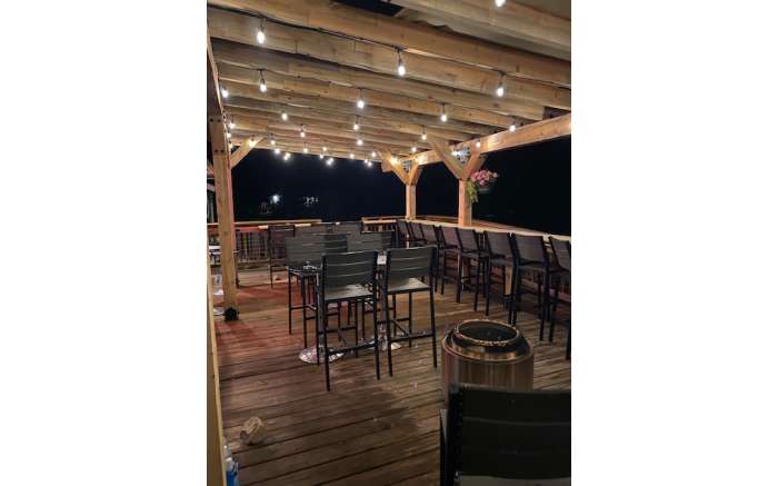 Tavern deck at night