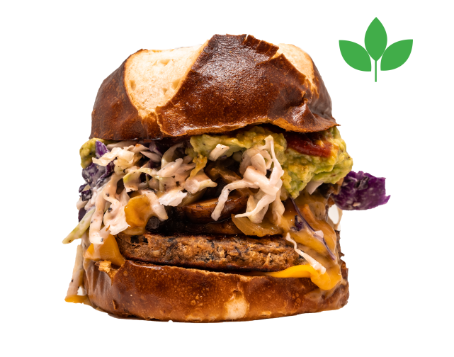 sprout and lentil burger