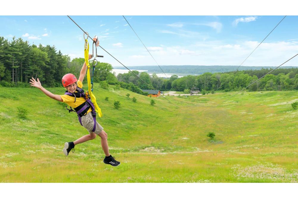 Young Kid Ziplining