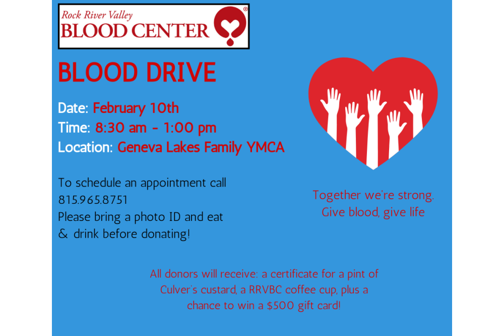 Geneva Lakes Family YMCA Community Blood Drive