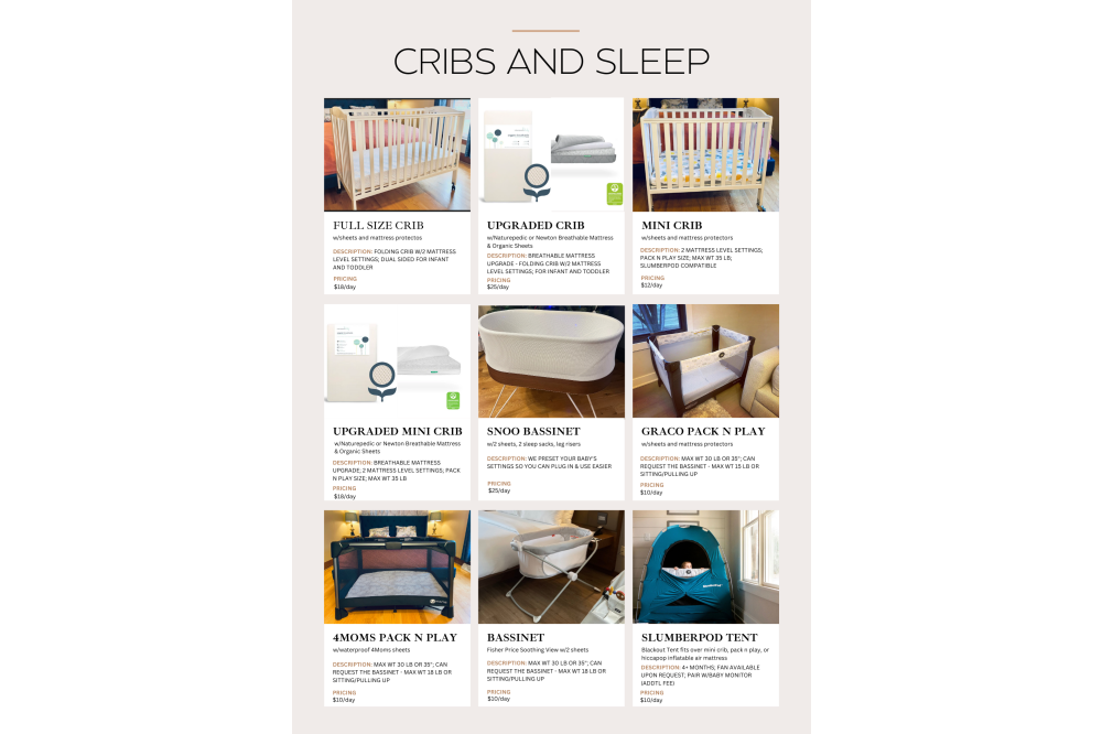 Crib and Sleep Rentals