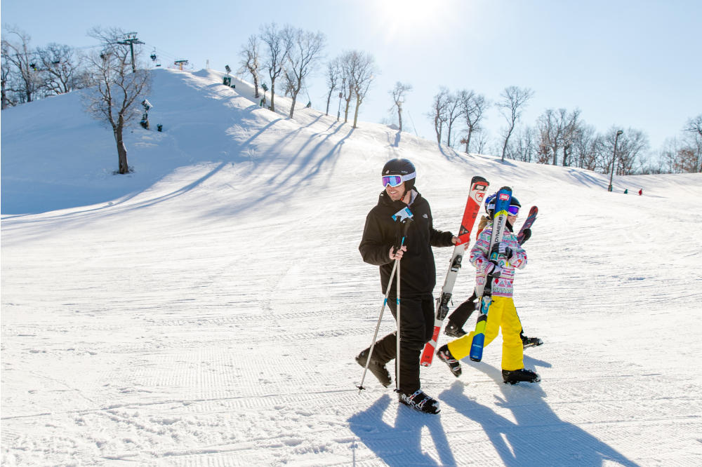 Skiing and snowboarding