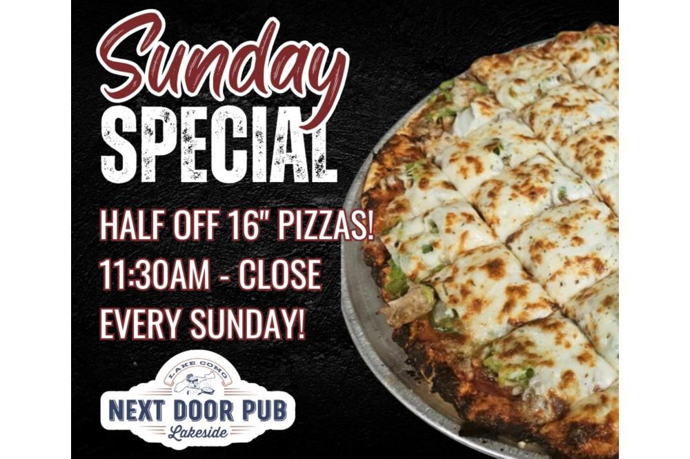 Sunday Pizza Special