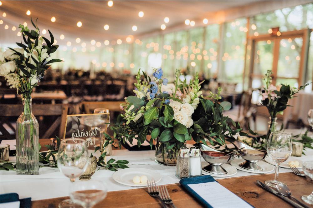 Wedding Set in West Shore Pavilion at The Abbey Resort