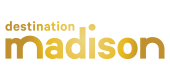 A gold version of the Destination Madison logo