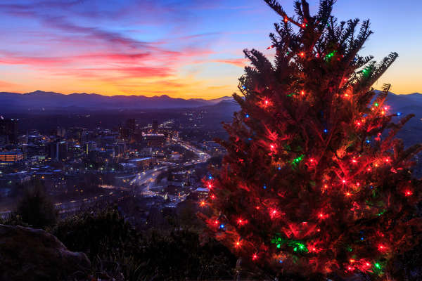 Asheville Christmas Skyline