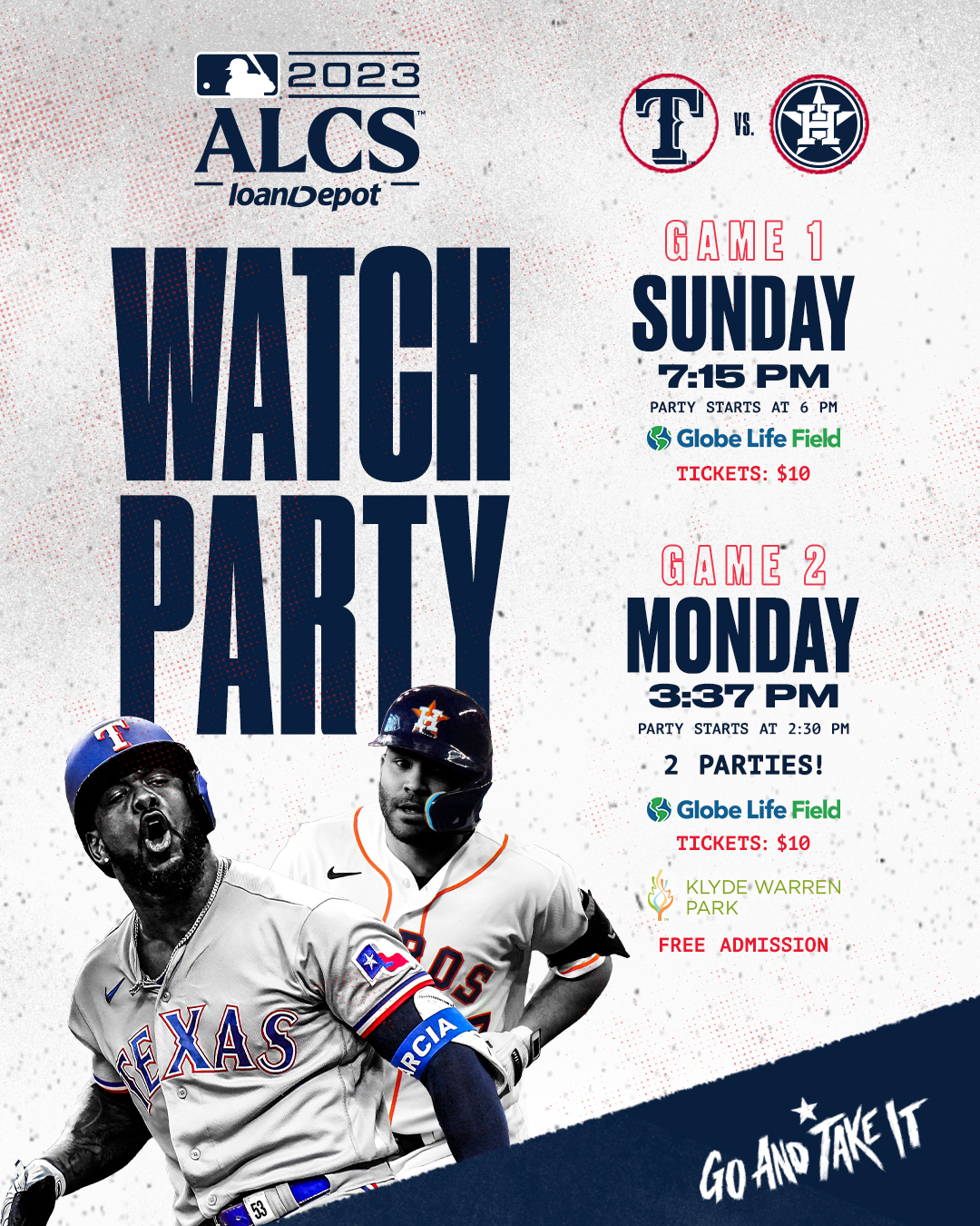 Texas Rangers Watch Party: Globe Life Field opening to fans for ALCS road  games