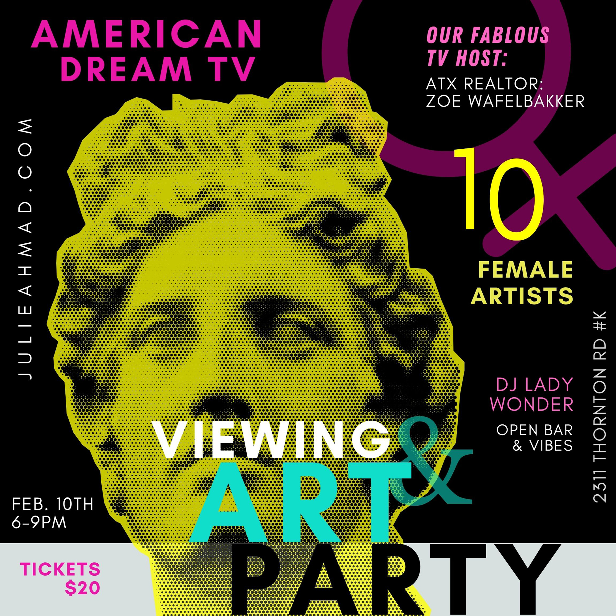 The American Dream TV Viewing + Art Party