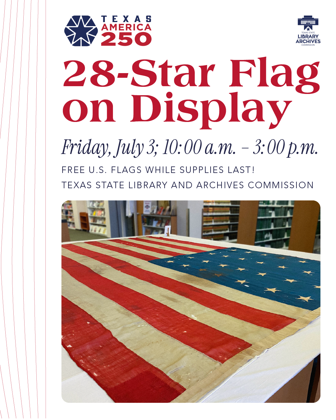 Texas-Sized 28-Star U.S. Flag Display
