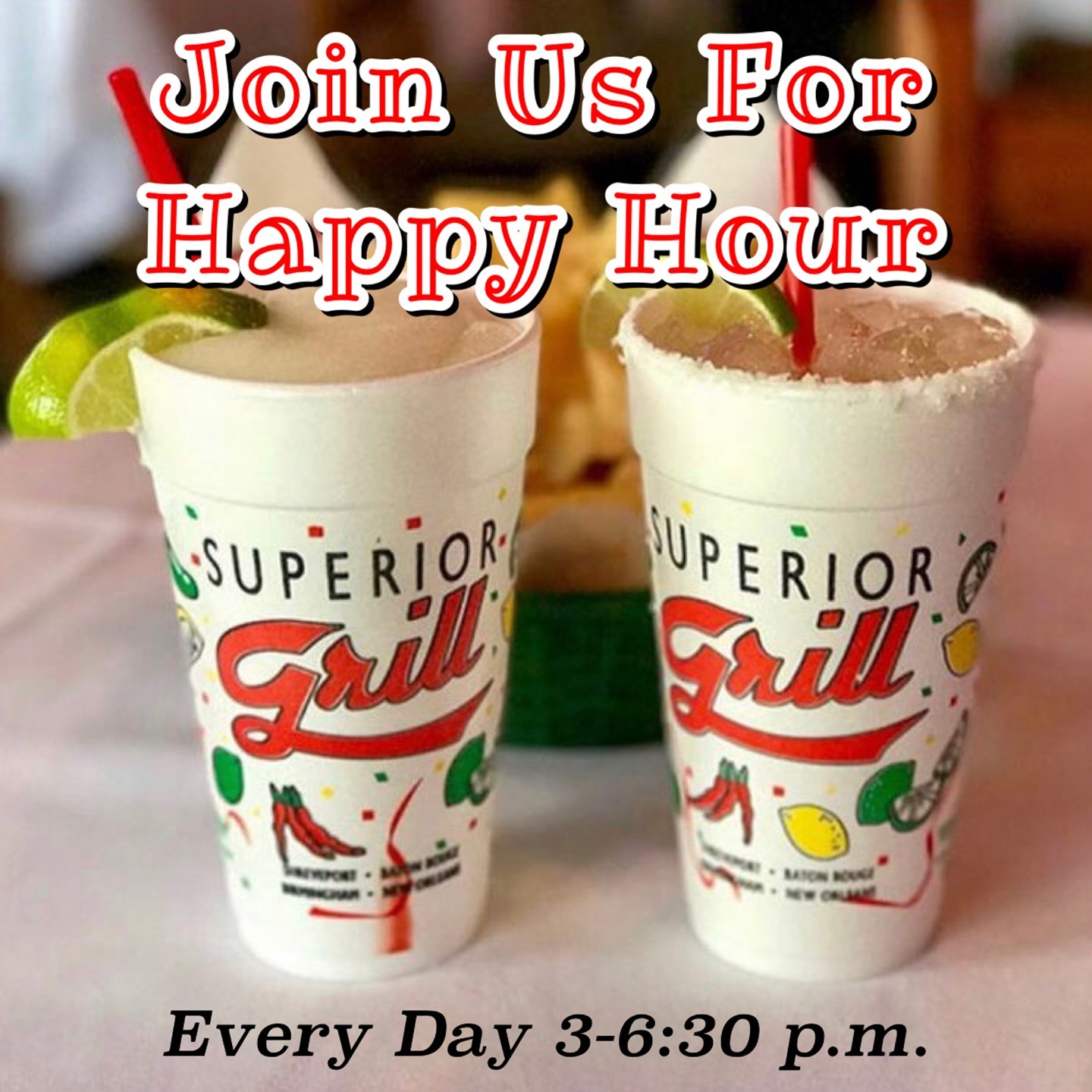 Join Us For Happy Hour Every Day At Superior Grill Highland Road