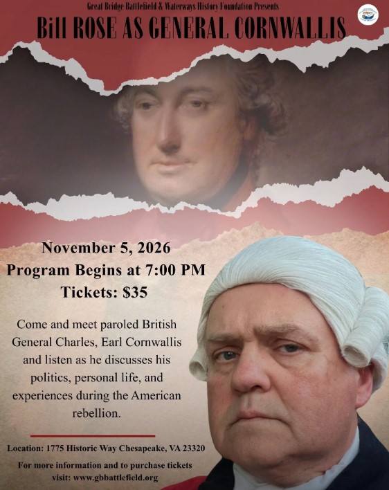 History Speaks Lecture Series: Bill Rose as General Cornwallis