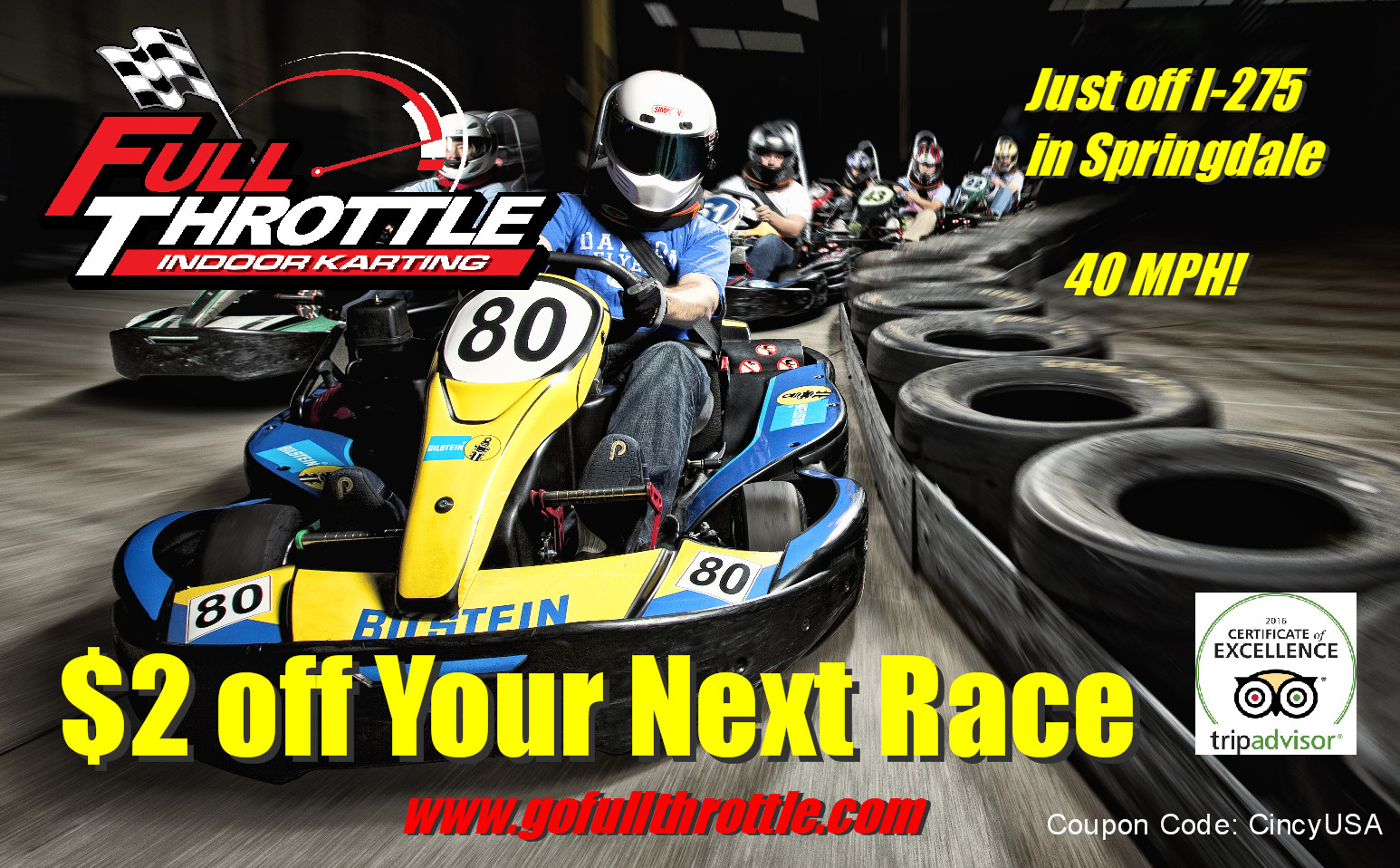 Go-kart racing venues in Greater Cincinnati area