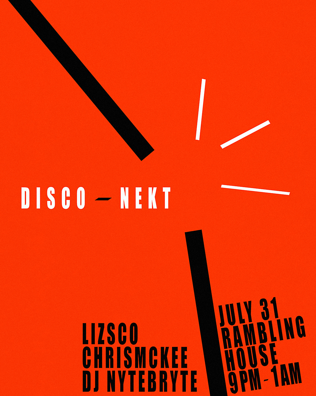 Disco-Nekt: Lizsco, Chris McKee, DJ NyteBryte, Mizzle