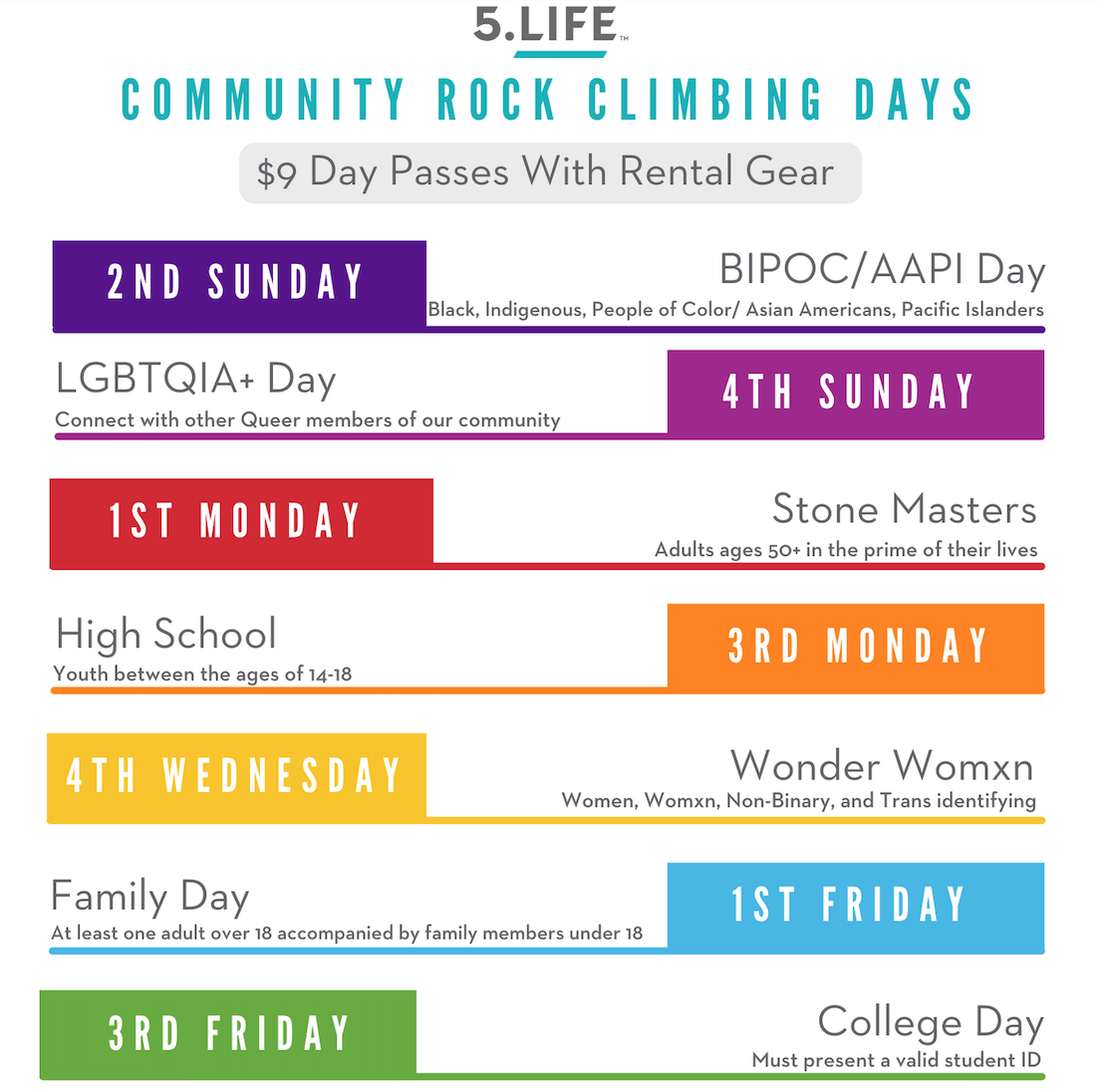 BIPOC/AAPI Rock Climbing Day