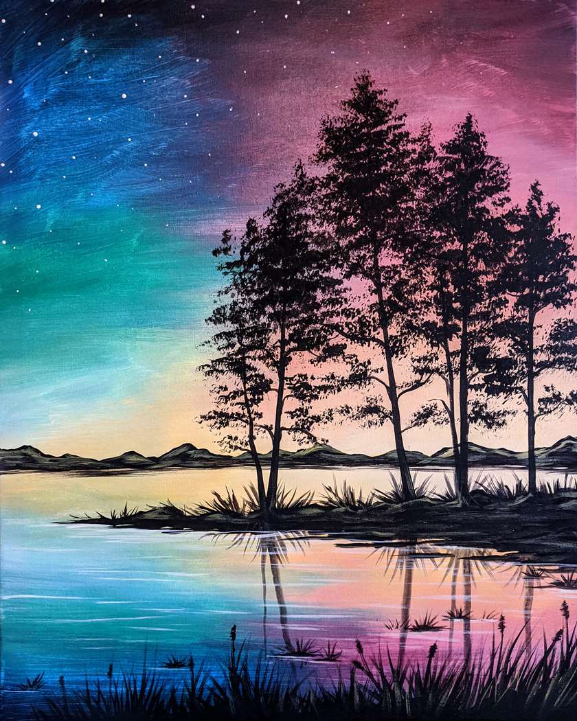 🎨🥤🌅 Paint and Sip: A Serene Sunset 🌊✨