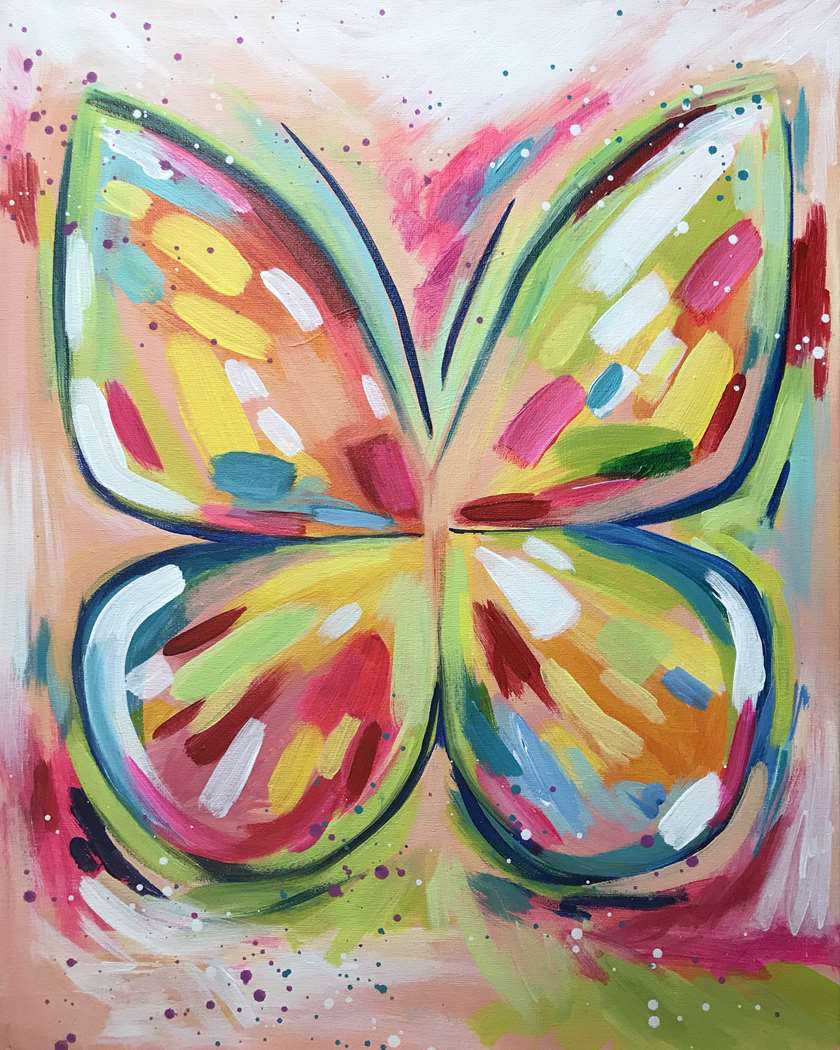 π¨π₯€π¦ Paint and Sip: Radiant Butterfly πΈβ¨