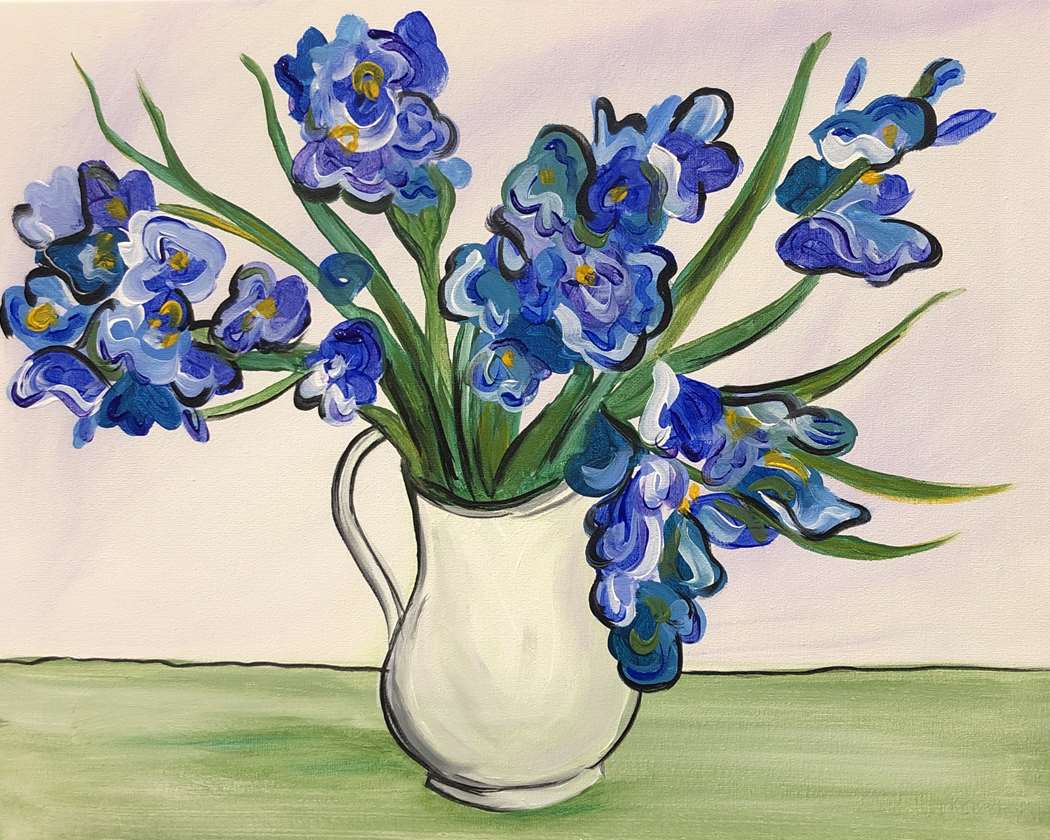 π¨π₯€π Paint and Sip: Van Gogh's Blue Irises πΈβ¨