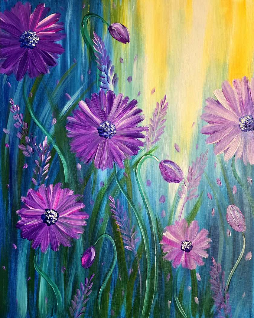 🎨🥤🌼 Paint and Sip: Wildflower Wishes 🌿✨