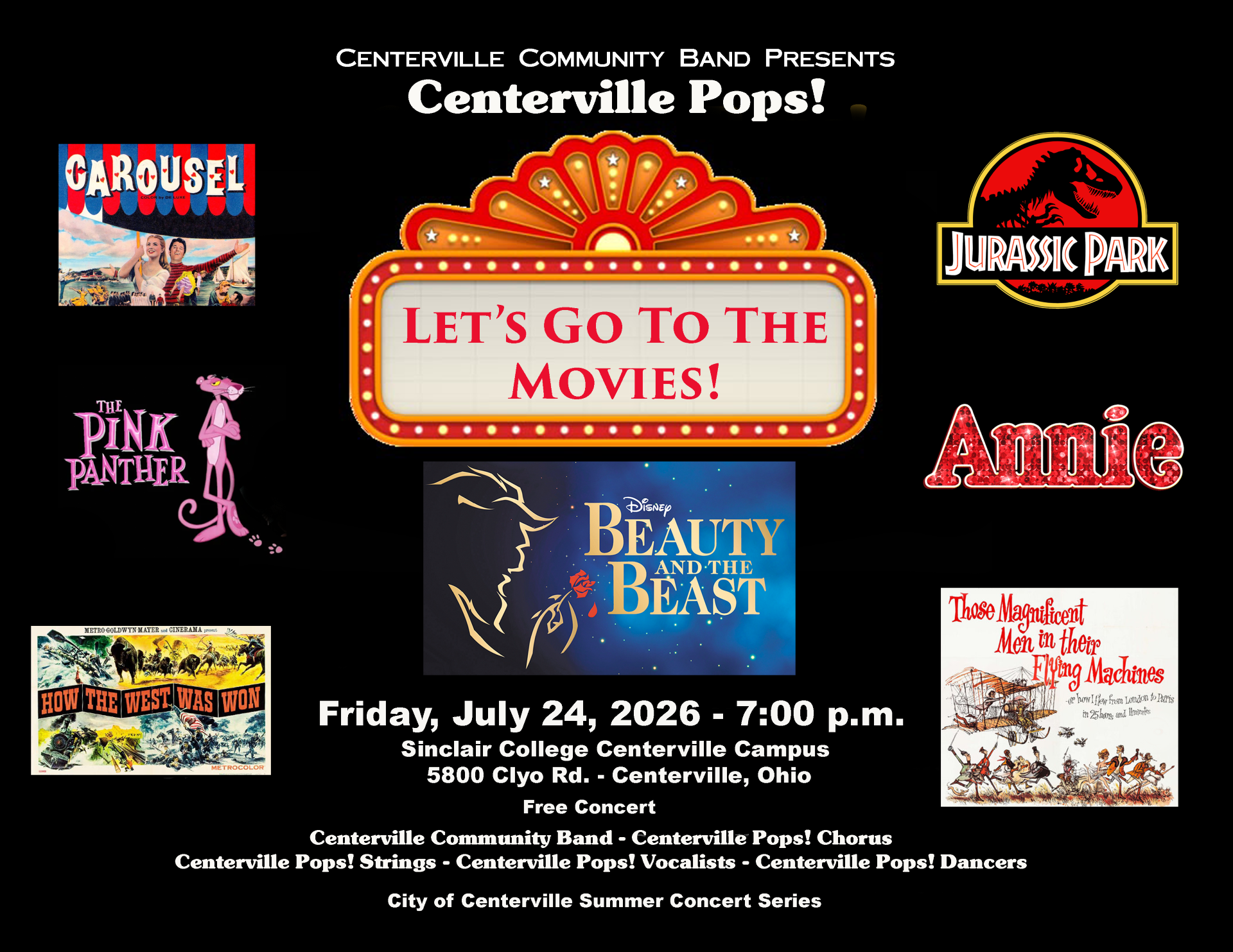 Centerville Pops! "Let's Go To The Movies: Beauty and the Beast" Concert/Musical Theater