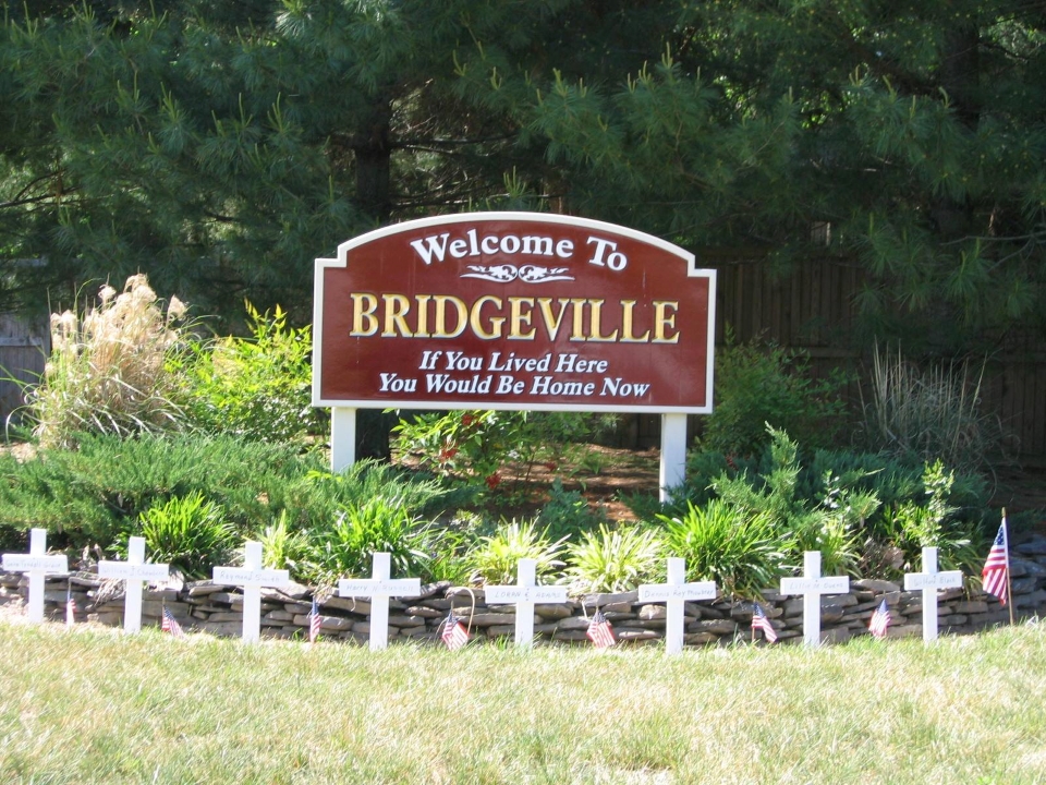 Bridgeville service area map