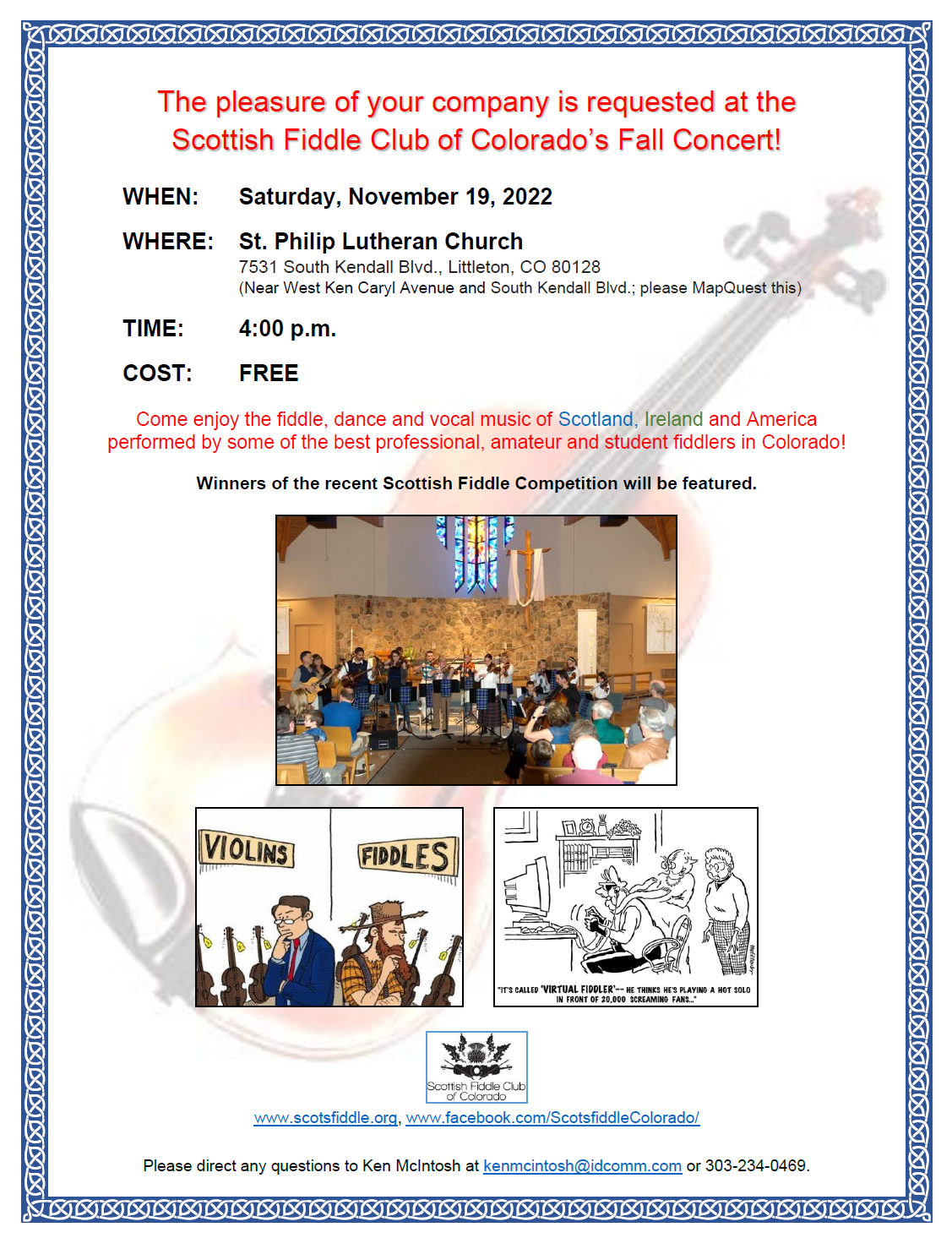 Scottish Fiddle Club of Colorado Fall